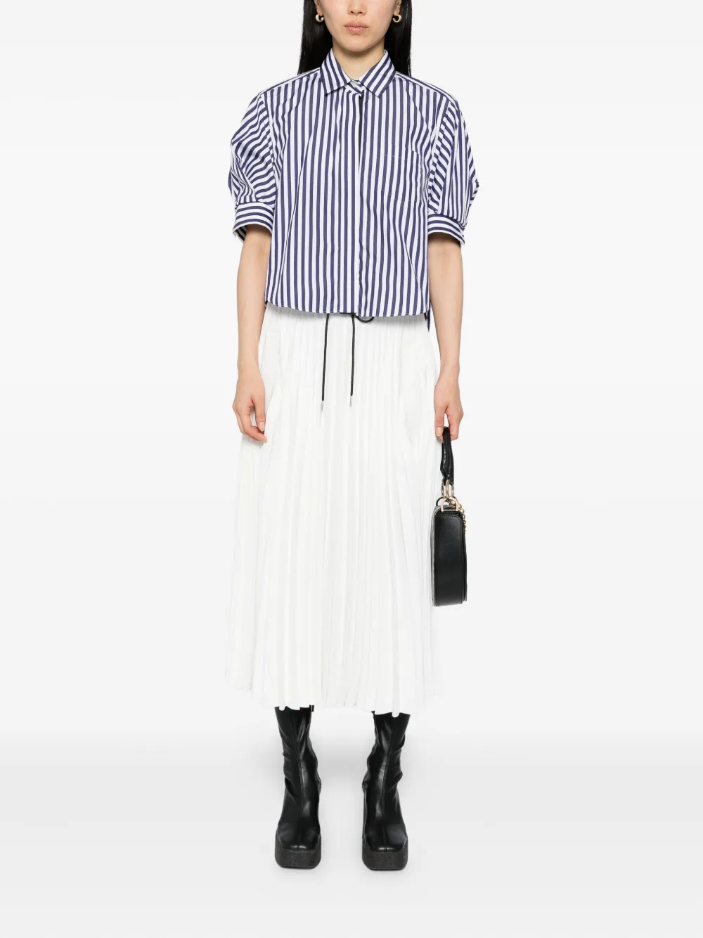 Sacai Matelasse plooirok - Wit