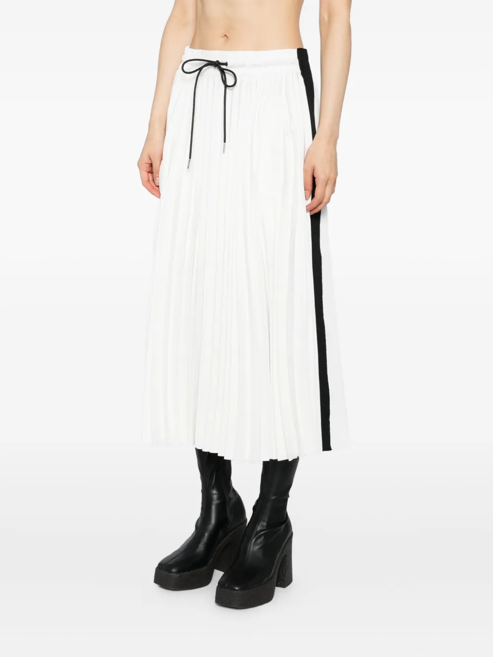 sacai Matelasse plooirok Wit