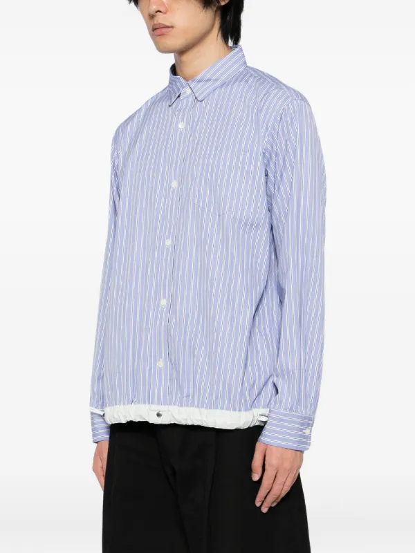 sacai ストライプシャツ Sacai ストライプ シャツ | ブルー | FARFETCH JP