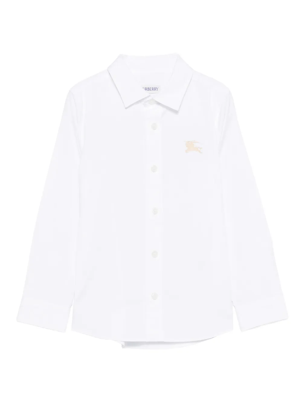 Burberry Kids Equestrian Knight-motif shirt Wit