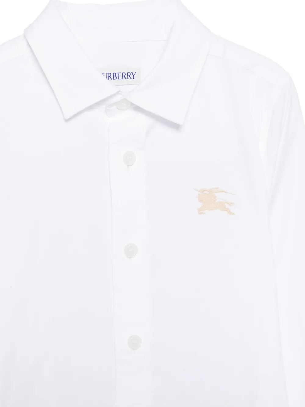 Burberry Kids Equestrian Knight-motif shirt Wit