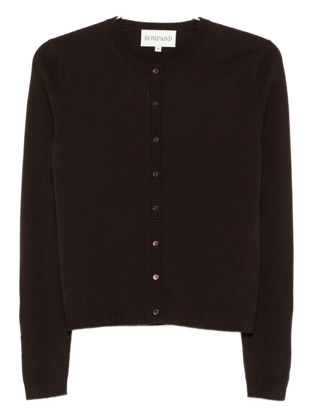 Eric Bompard Round-neck Buttoned Cardigan In Brown