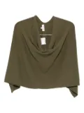Eric Bompard cowl-neck cashmere poncho - Green