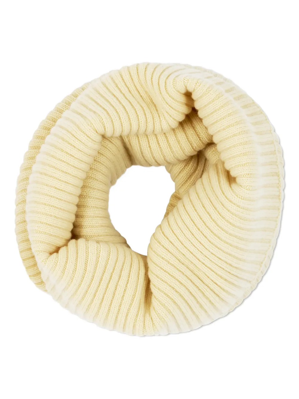 Eric Bompard Ribbed Scarf In Yellow