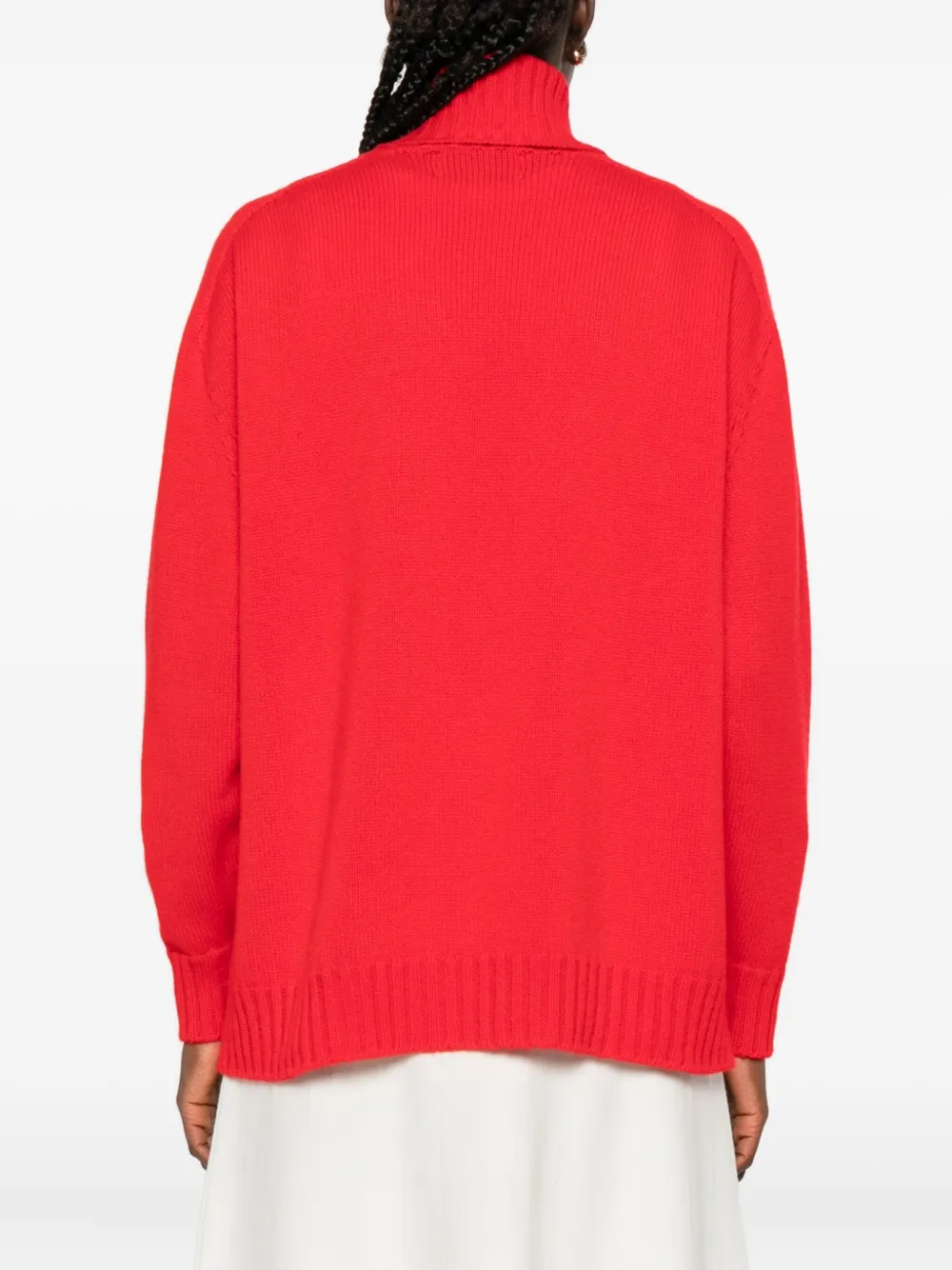 Eric Bompard Roll-neck Raglan-sleeve Sweater In Red