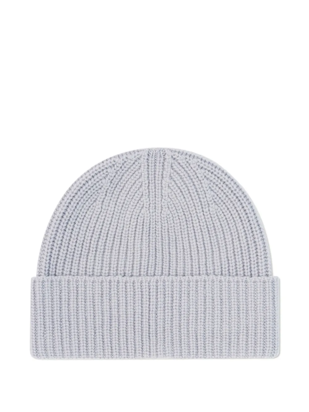Eric Bompard Ribbed-knit Beanie Hat In Gray