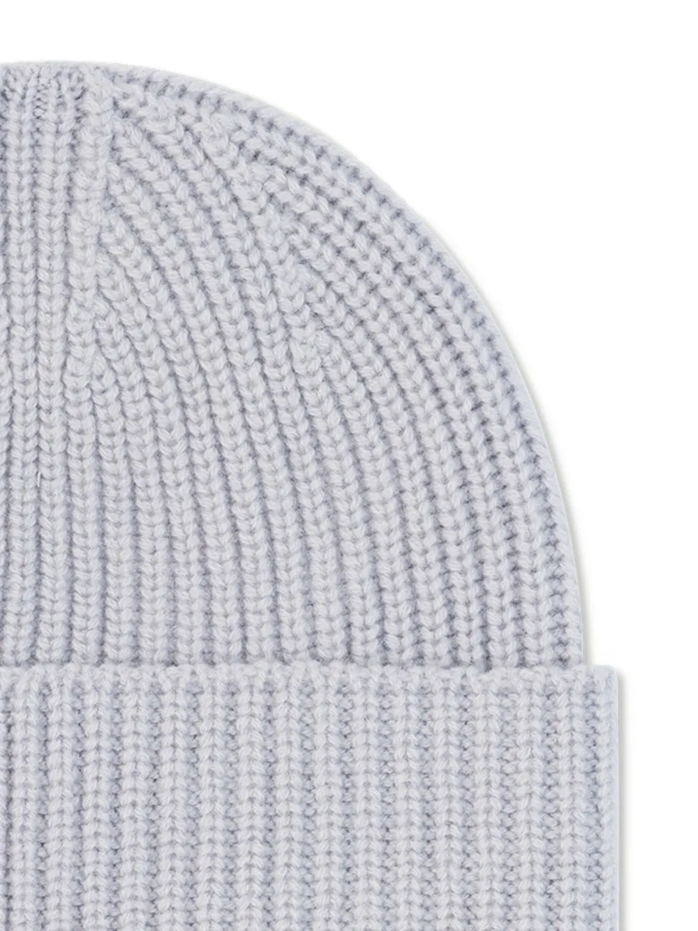 Eric Bompard Ribbed-knit Beanie Hat In Gray