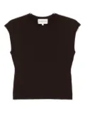 Eric Bompard round-neck ribbed vest - Brown
