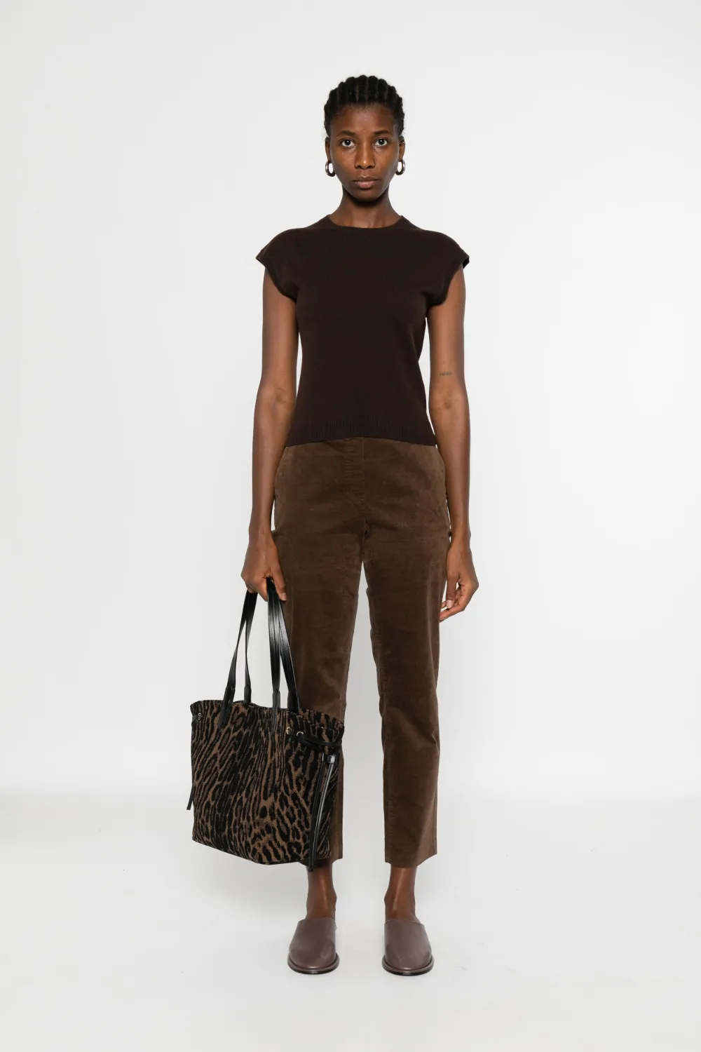 Eric Bompard Hemd met ronde hals Bruin