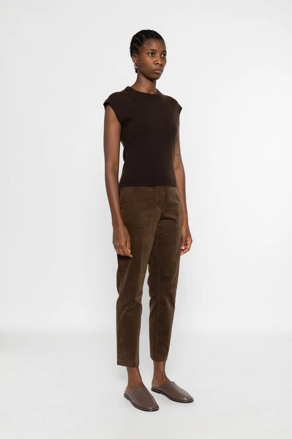 Eric Bompard Hemd met ronde hals Bruin