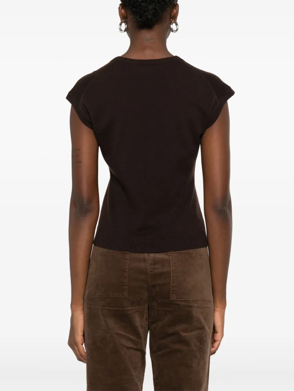 Round-Neck Ribbed Vest