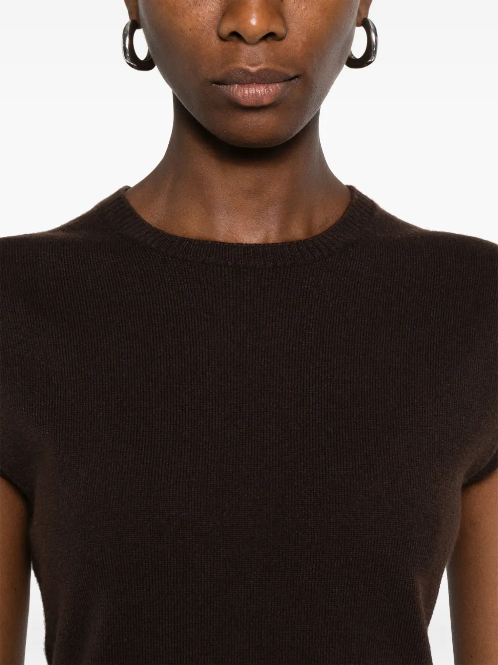 Round-Neck Ribbed Vest