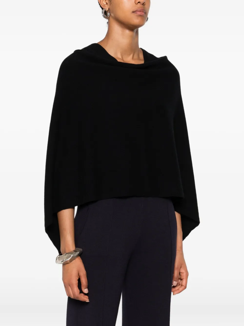 Eric Bompard Kasjmier poncho Zwart