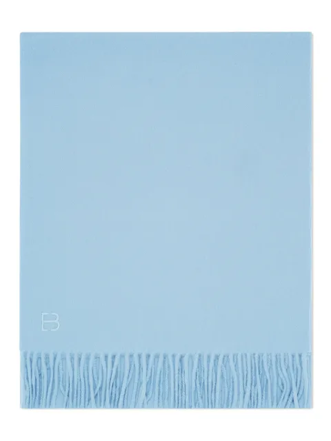 Eric Bompard monogram fringed scarf