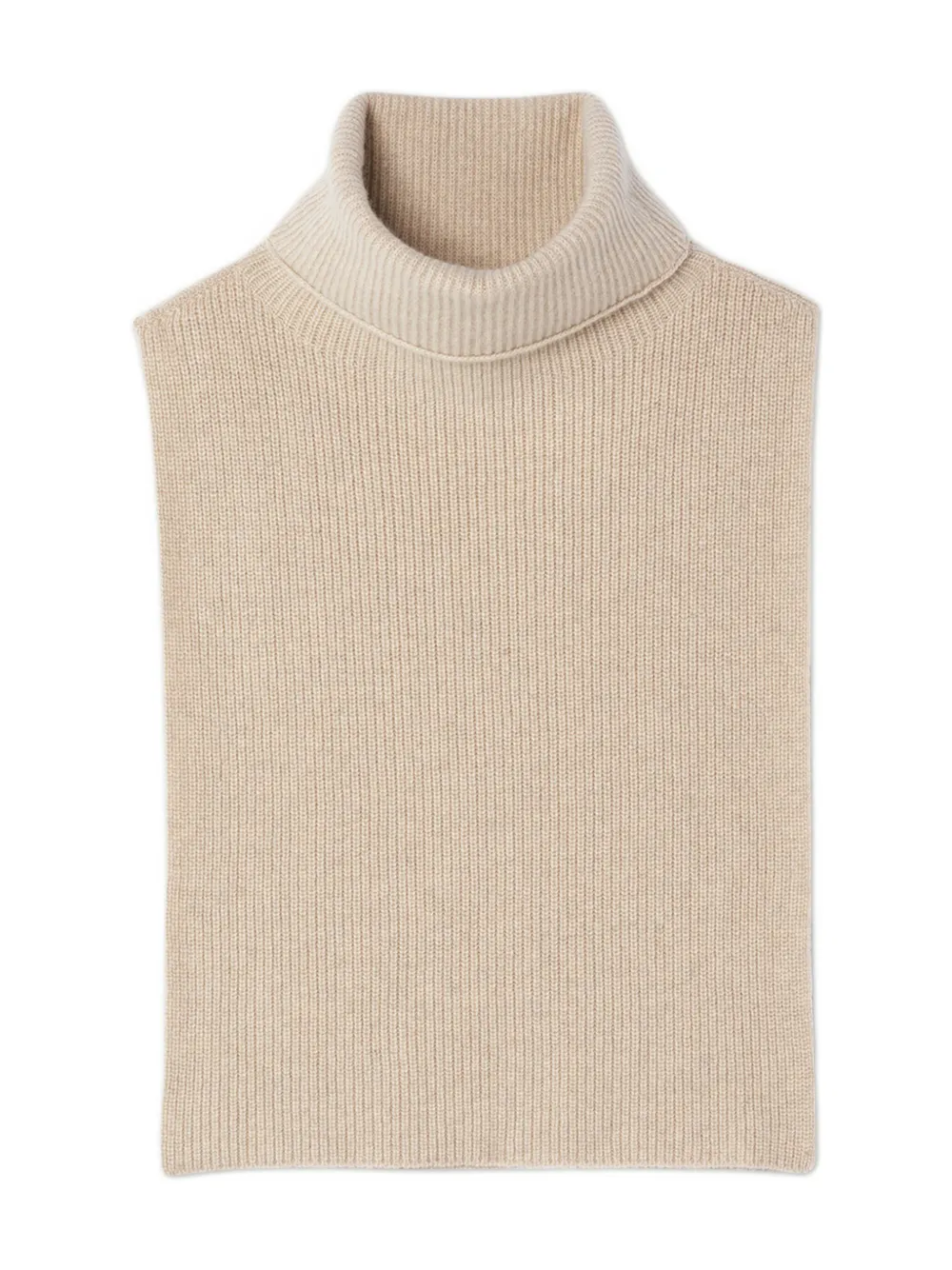 Eric Bompard Turtleneck Bib Scarf In Neutral