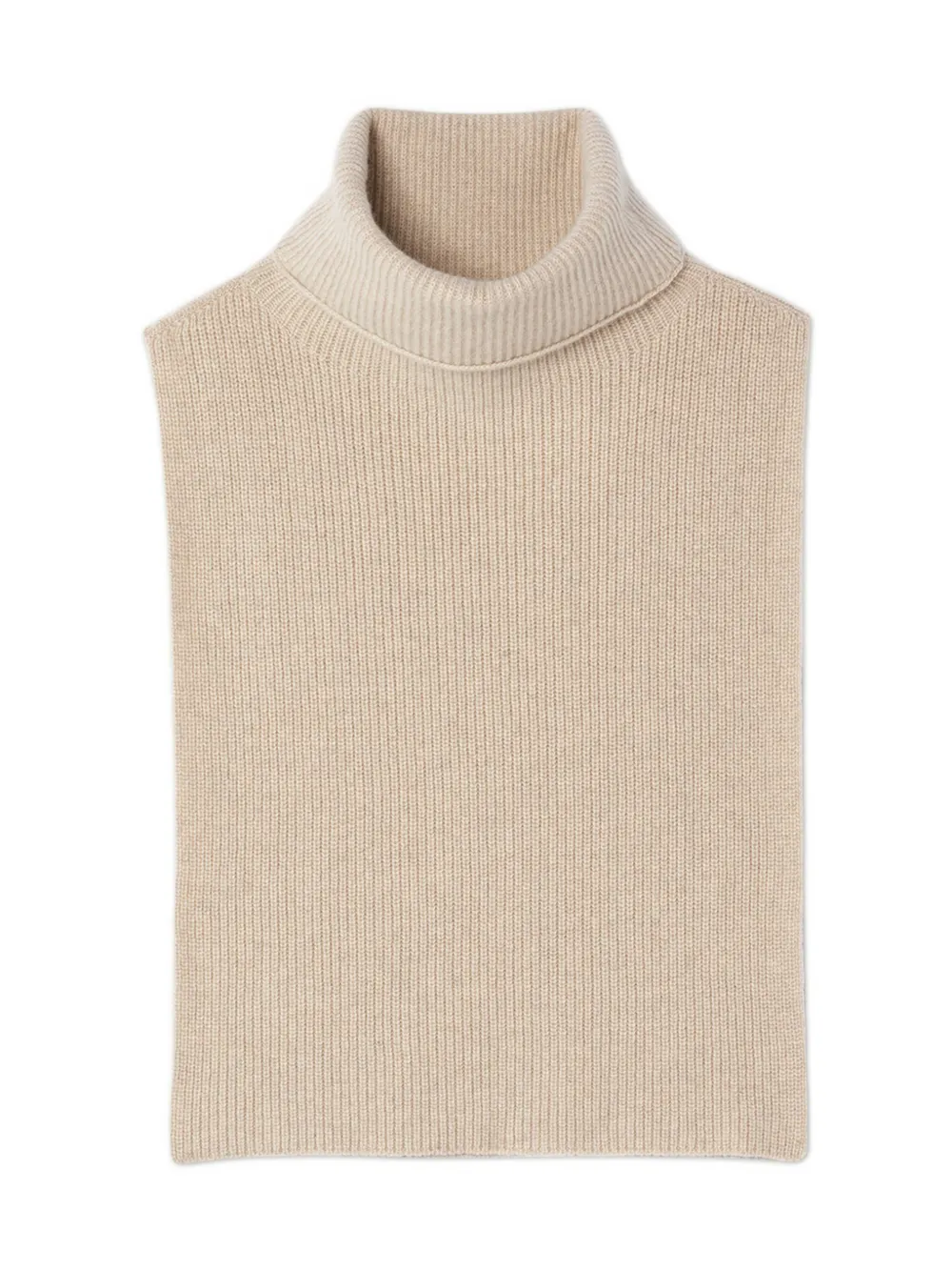 Eric Bompard Turtleneck Bib Scarf In Neutral