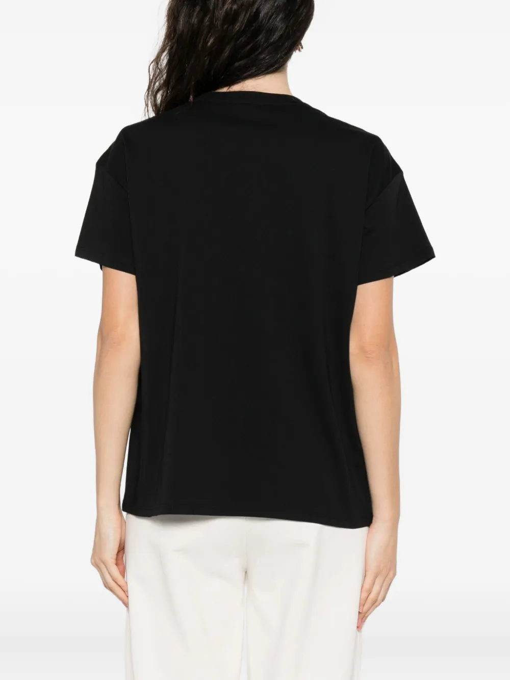 LIU JO crystal-embellished cotton T-shirt Zwart