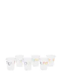 Massimo Lunardon hand-painted glass tumbler (9cm x 5cm x 11cm) - Neutrals
