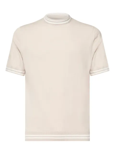 Eleventy short-sleeve ribbed-trim sweater
