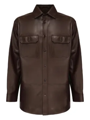 LOEWE ロエベ　レザーシャツ　ジャケット　ダークブラウン　Size 50 楽天市場】【アパレル】LOEWE ロエベ メンズ レザー ジャケット コート