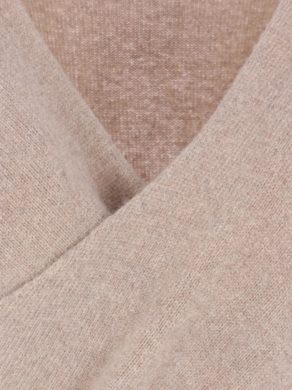 Federica Tosi wrap-front V-neck sweater Beige