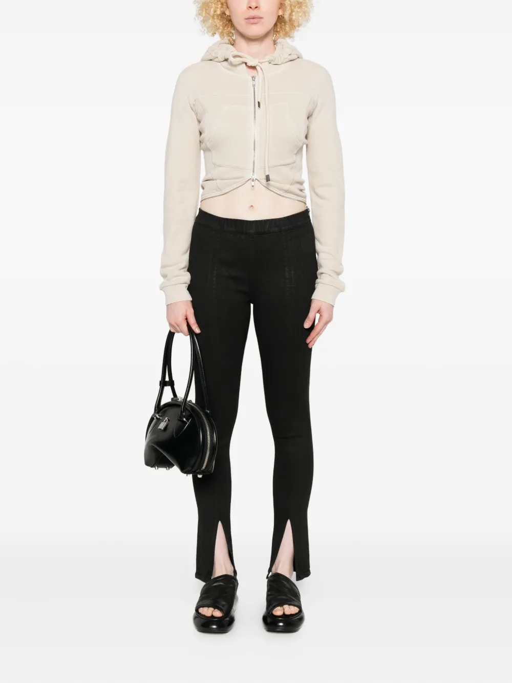 Rick Owens DRKSHDW front-split zip-detail jeans - Zwart