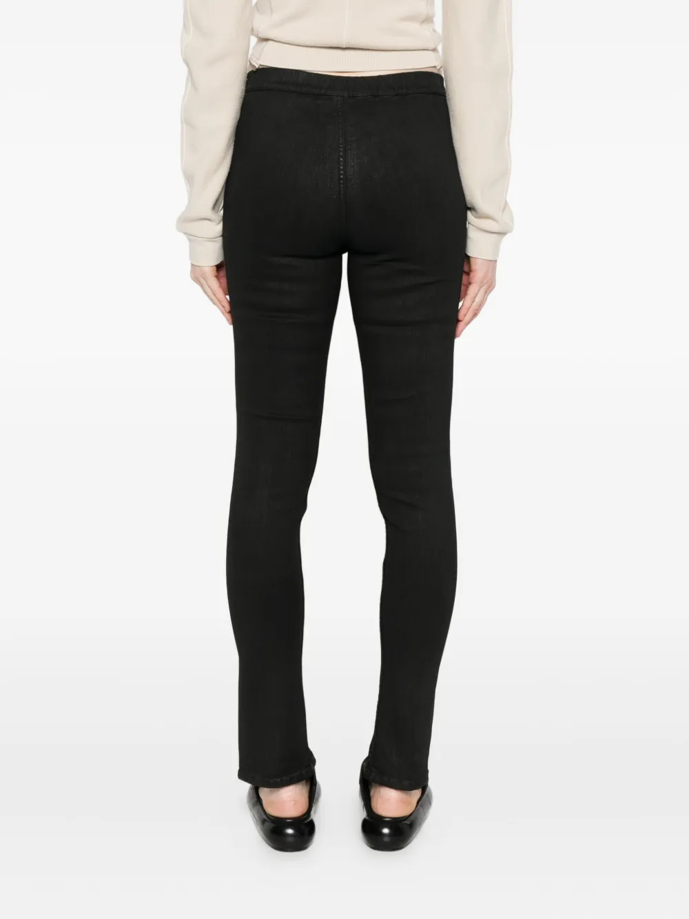 Rick Owens DRKSHDW Jeans met ritsdetail en split aan de voorkant Zwart