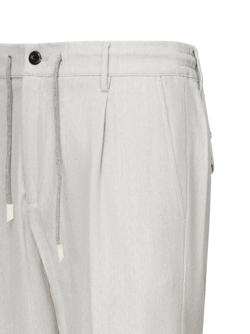 Eleventy pleated-front drawstring trousers - Grijs