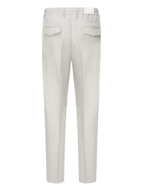 Eleventy pleated-front drawstring trousers