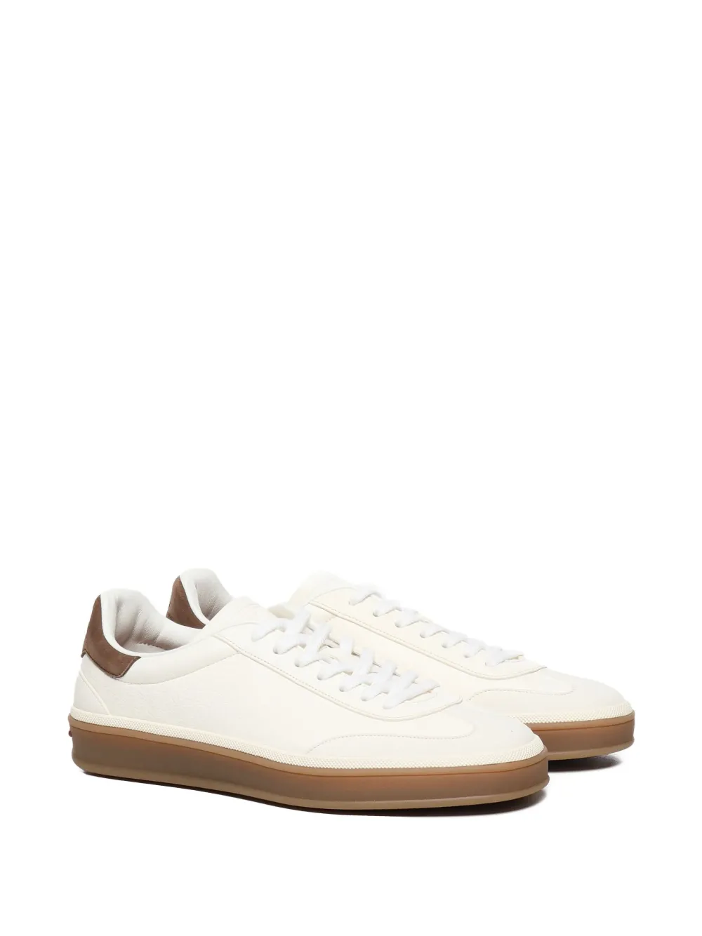 Loro Piana Sneakers met leren vlakken - Beige
