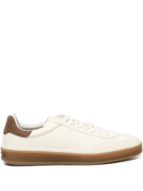 Loro Piana leather-panel lace-up sneakers 
