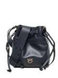 PINKO mini drawstring leather bucket bag - Blue