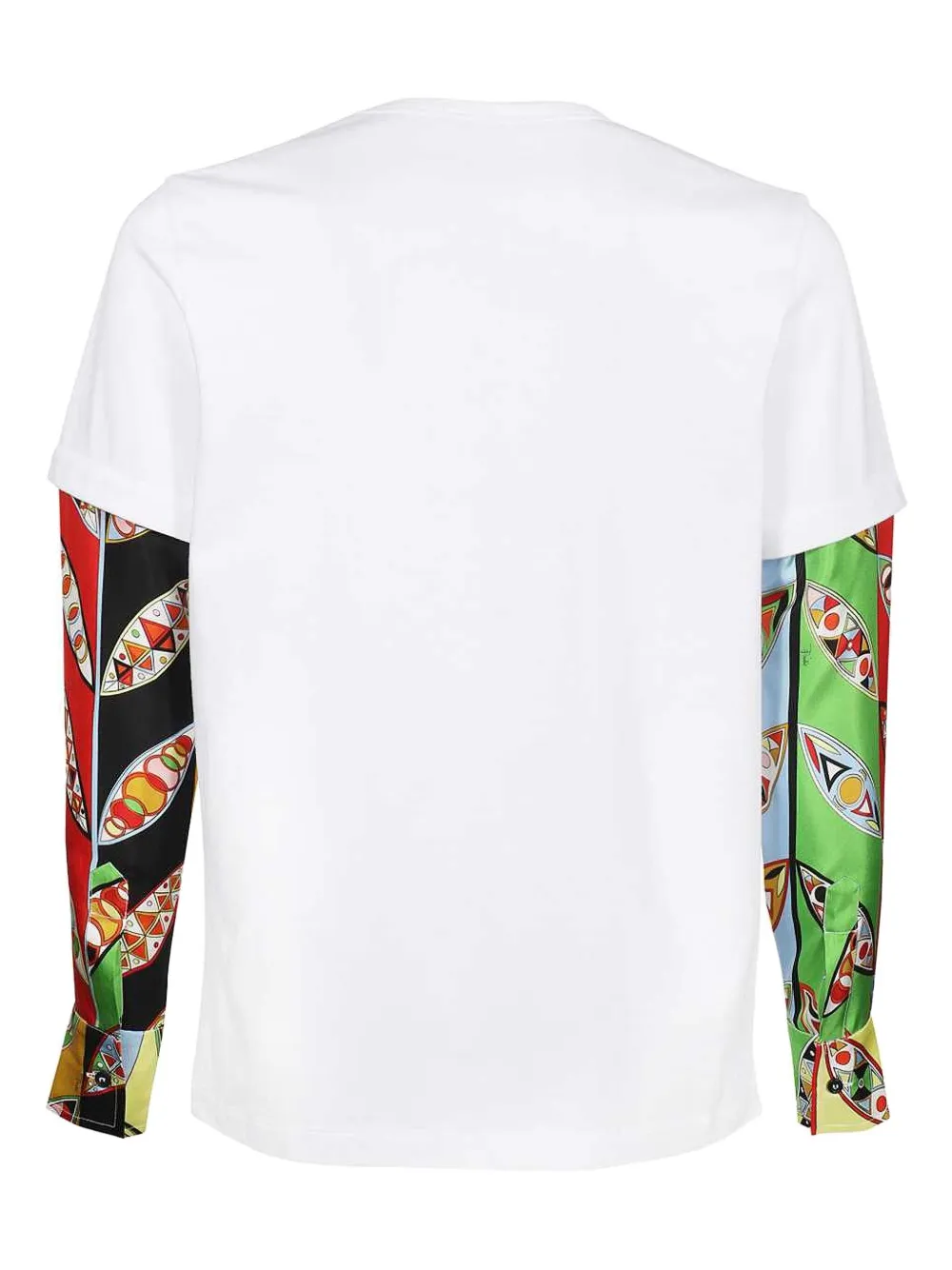 PUCCI printed-sleeve cotton T-shirt - Wit