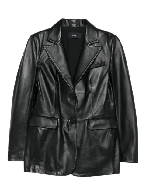 Arma single-breasted leather blazer