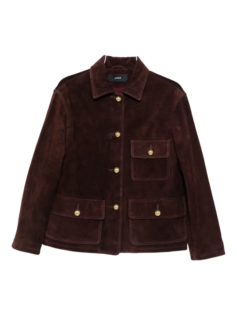 gold-button flap-pocket jacket