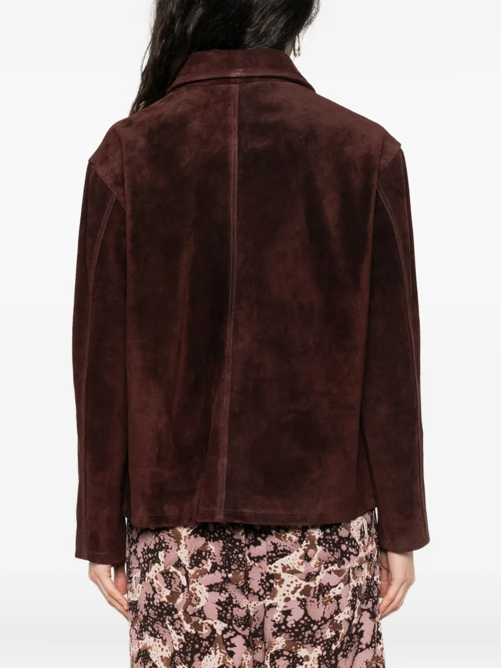 Arma Gold-button Flap-pocket Jacket In Brown