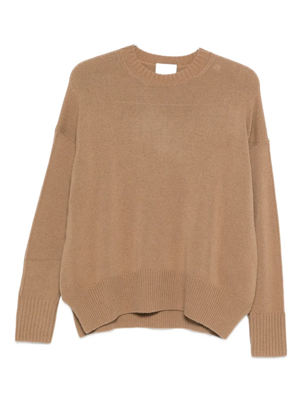Allude Crew-neck Cashmere Sweater In Gold