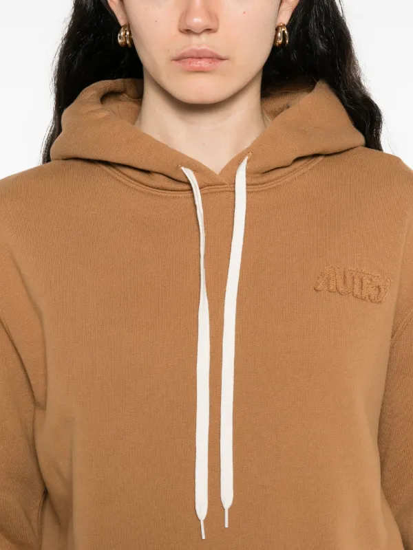 Autry logo-embroidered Hoodie | Brown | FARFETCH IL