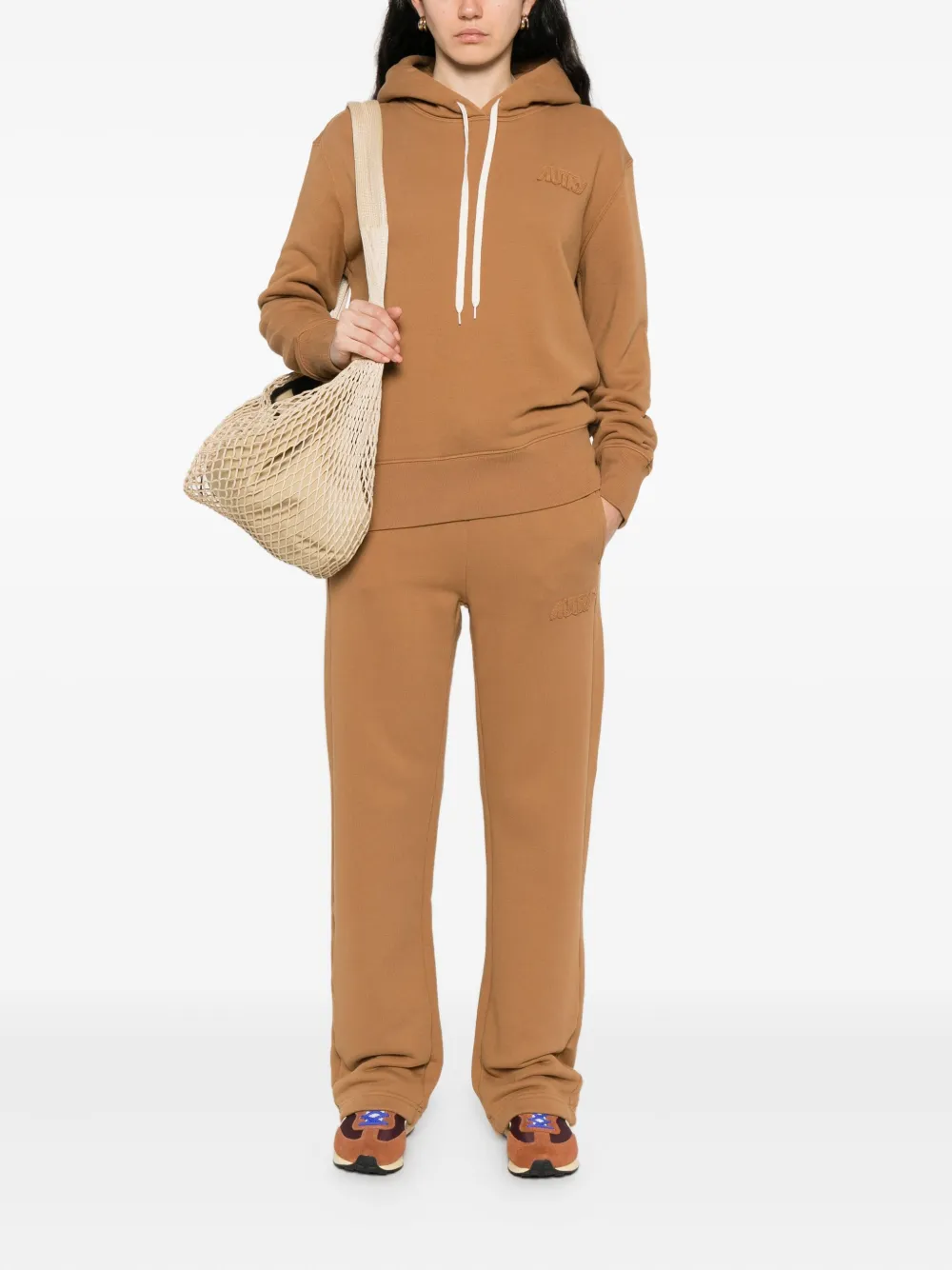 Autry Hoodie met geborduurd logo - Bruin