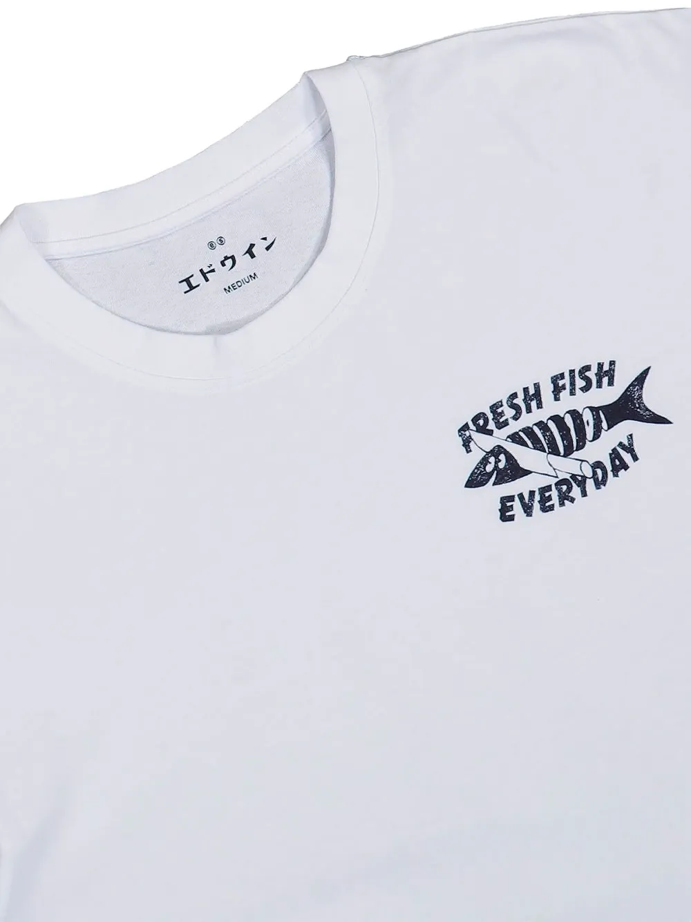 Edwin Monsieur Sakana Printed T-shirt In White