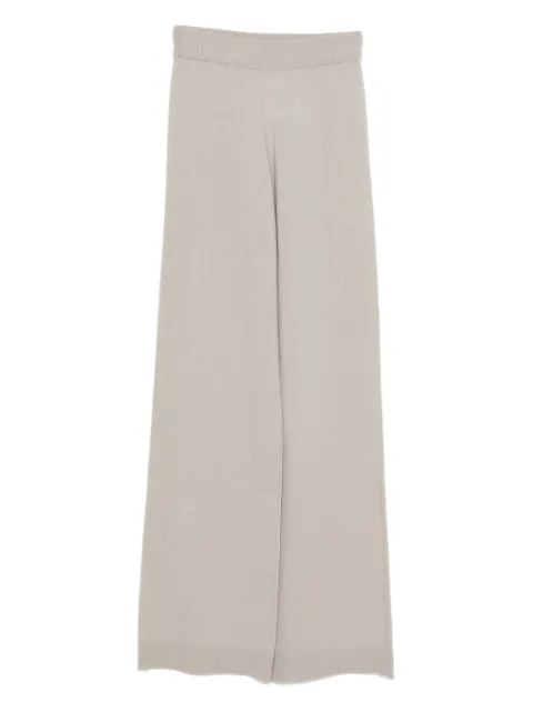 Allude elasticated-waistband wool-blend trousers
