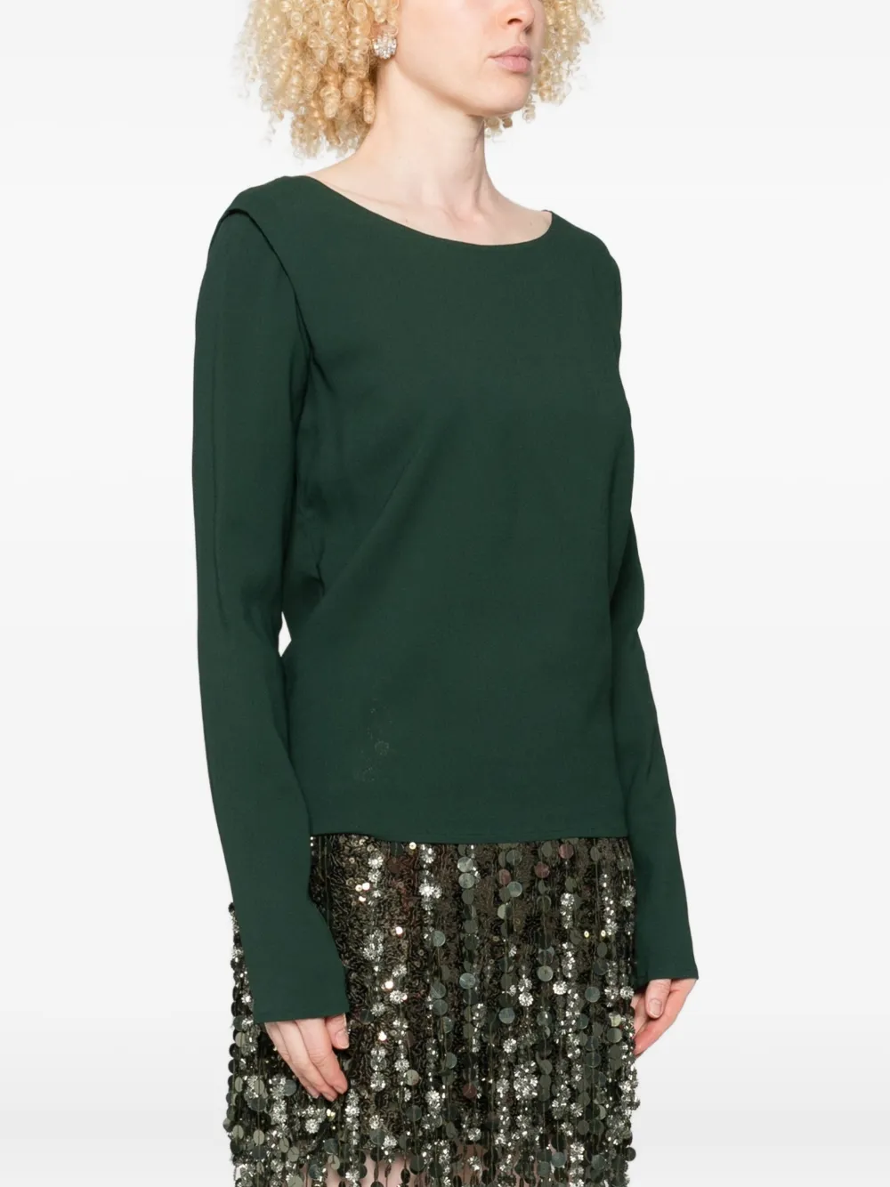 Ermanno Scervino Top met boothals Groen
