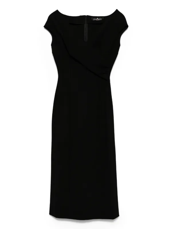 Ermanno Scervino short-sleeve Midi Dress | Black | FARFETCH AO
