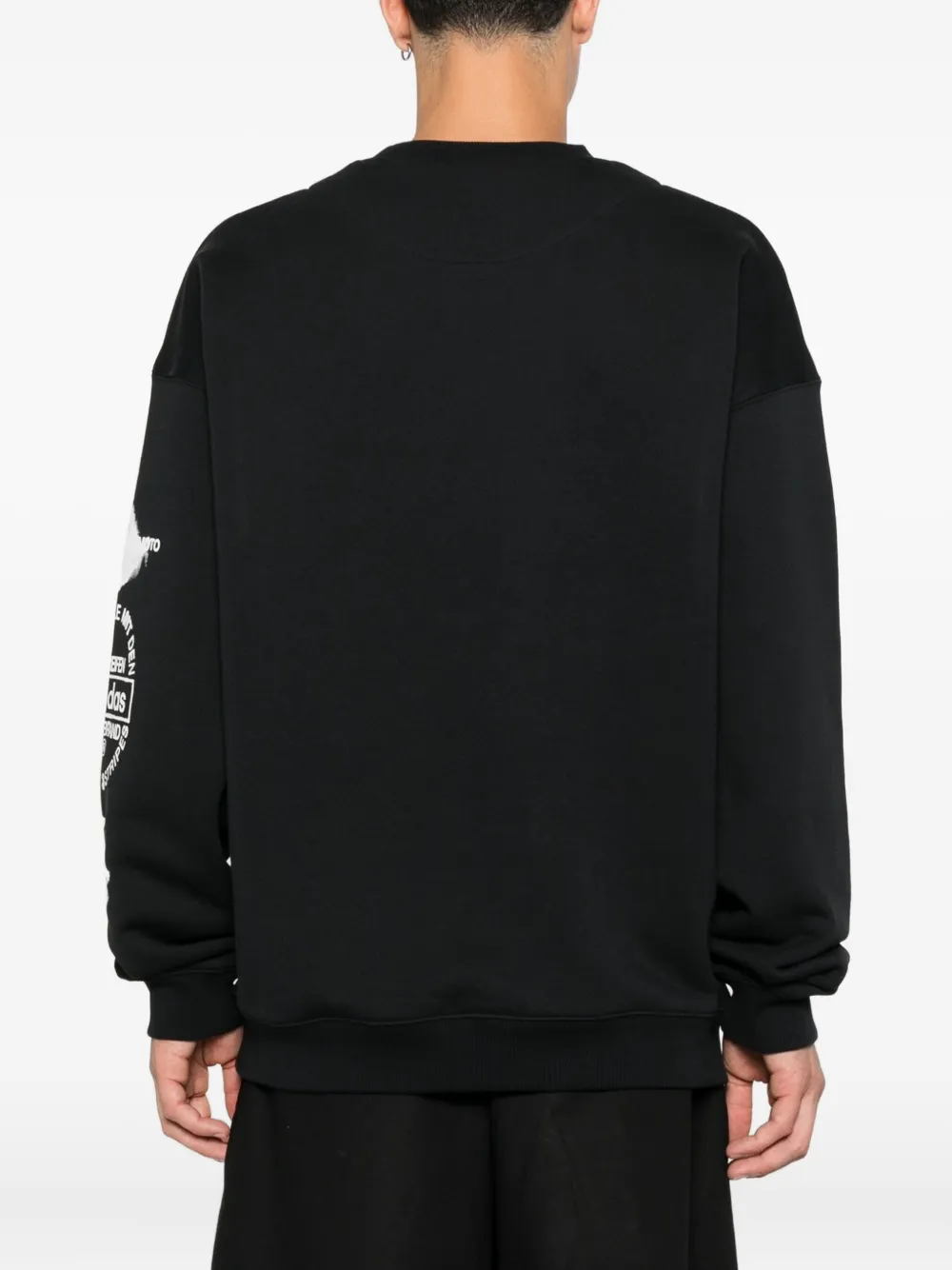 Y-3 Sweater met wolkenprint en ronde hals Zwart