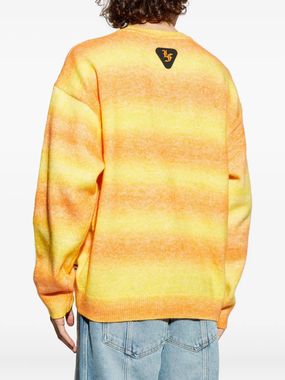 Puma Ombre-effect Logo-patch Sweater In Multi