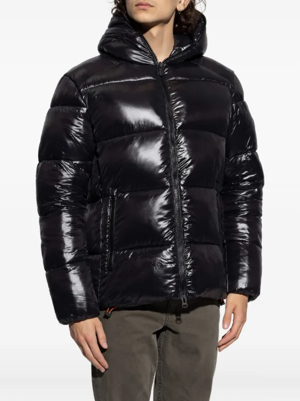 Save The Duck Hooded Puffer Jacket | Black | FARFETCH ZA