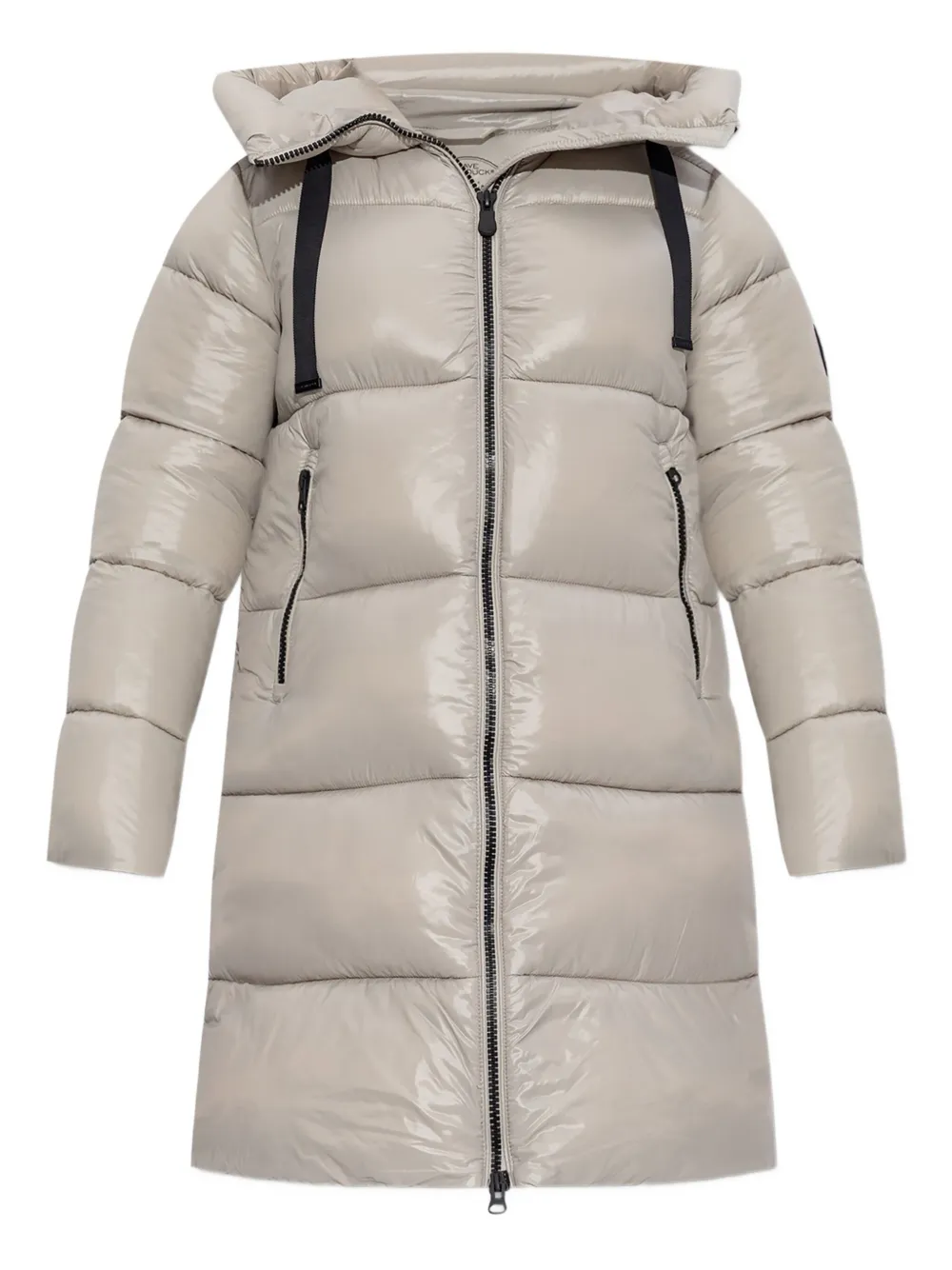Save The Duck Jas met logopatch Beige