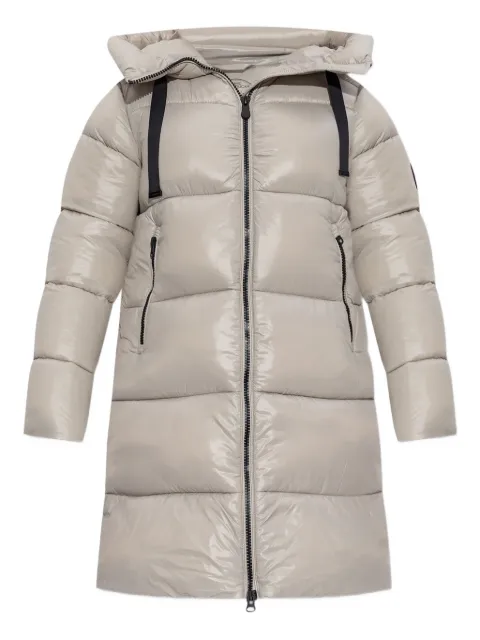 Save The Duck logo-patch padded coat
