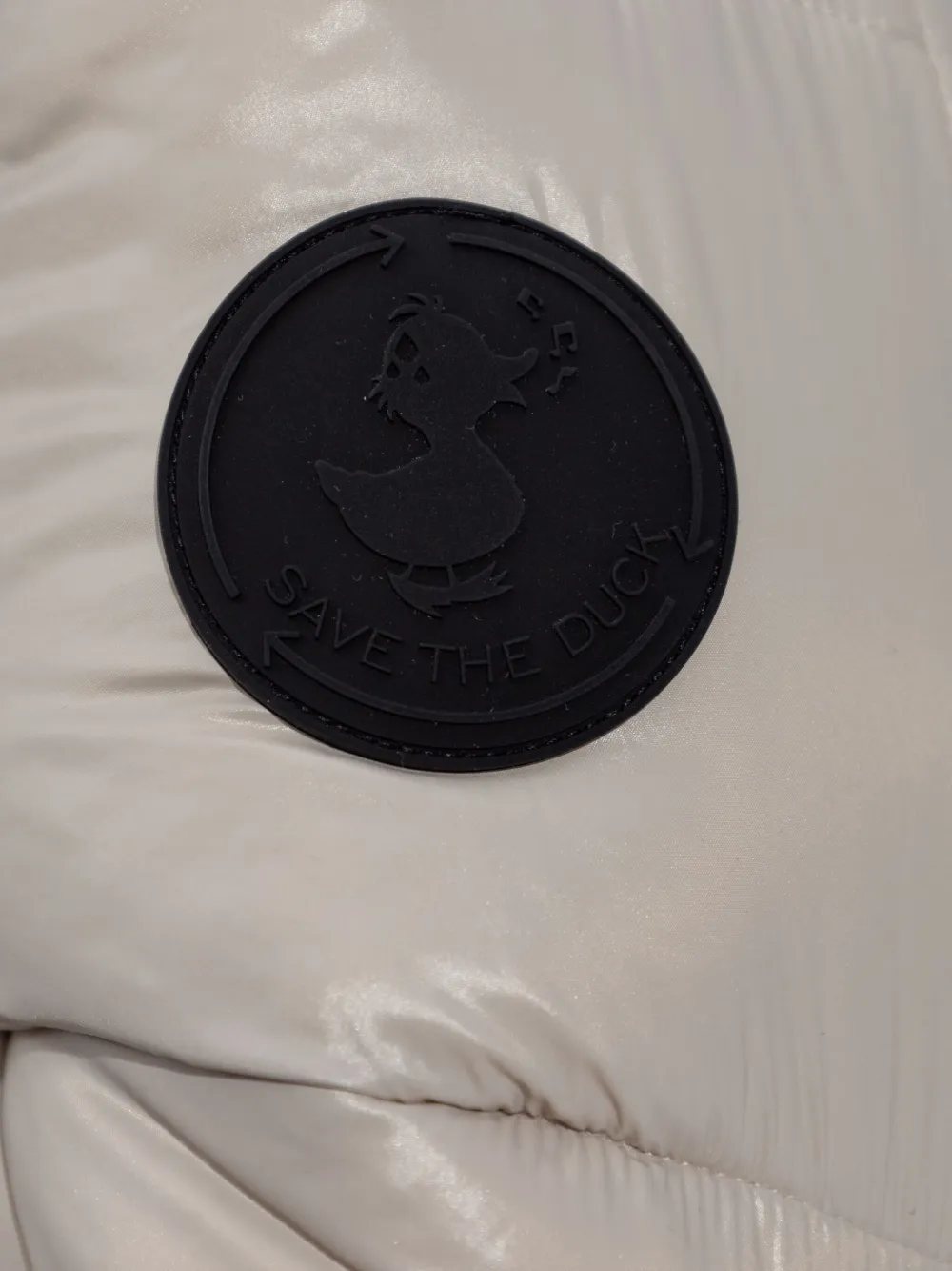 Save The Duck Jas met logopatch Beige