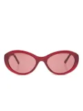 Balenciaga Eyewear oval-frame sunglasses - Red